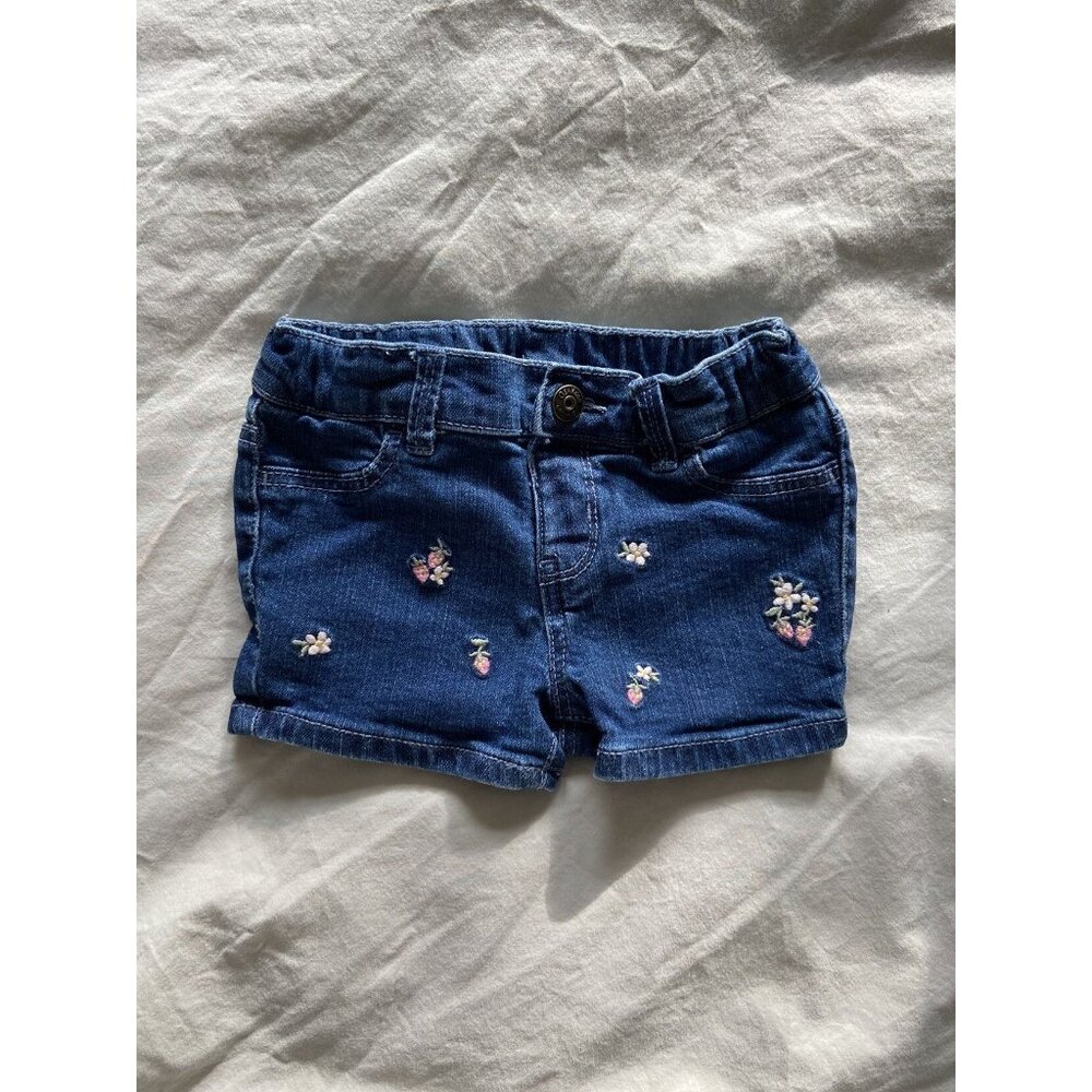 OshKosh Embroidered Denim Shorts (18 Months)